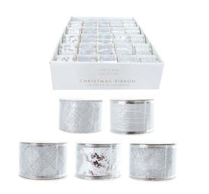 Ribbon: Ribbon 50mm X 2.7m Silver