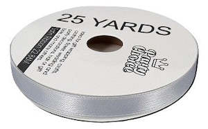 Ribbon: Satin Ribbon 1.0cm 22.86m  WHITE