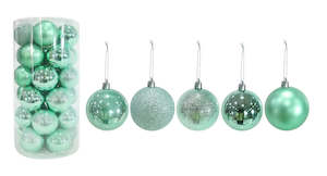 Mint: Baubles 60mm 30pk Mint
