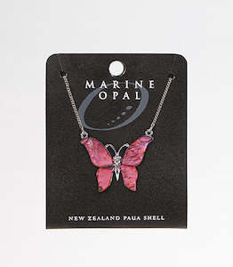 Jewellery: NECKLACE BUTTERFLY PINK