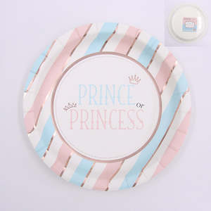 Gender Reveal: Gender Reveal Plates 23cm 12pk