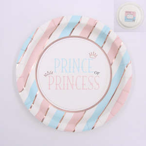 Gender Reveal: Gender Reveal Plates 18cm 12pk