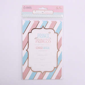 Gender Reveal: Gender Reveal Invites 6pk