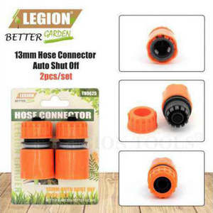 Hose Connector Auto Shut Off 13mm 2pc