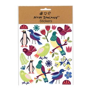 Kiwiana: Stickers NZ Birds & Flora 15x17cm