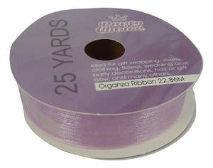 Ribbon: Organza Ribbon 2cm x 22.86m PASTEL PURPLE
