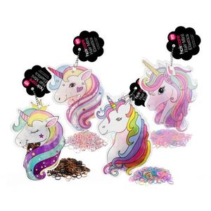 Hair Accessories: Unicorn Hair Mini Elastic 300 Pieces 4 Assorted