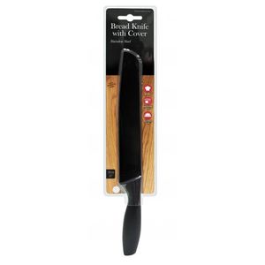 Bread Knife with Cover Stainless Steel 32cm