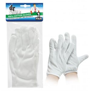 Gloves White 100% Cotton 1 Pair