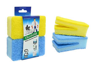Cleaning: Cellulose 3 In 1 Sponge 2 Pack