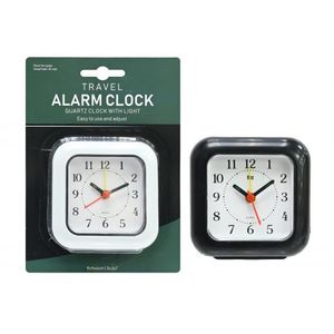 Travel Alarm Clock 9cm 2 Assorted