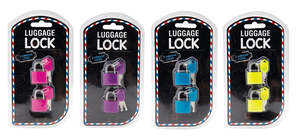 Hardware And Gardening: Luggage Lock 2pk 4Asst