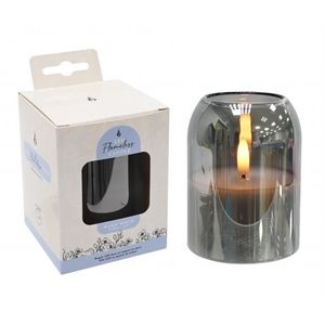 LED Candle in Glass Holder 7.5 x 10cm