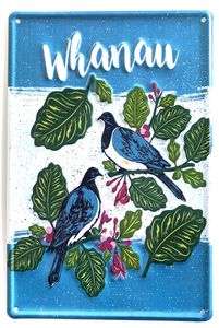 30cm Tin Wall Plaque Kereru