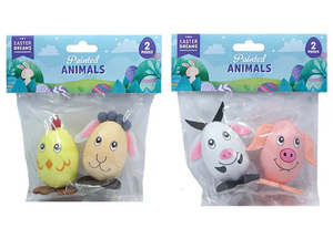 Easter Painted Animals 2pc