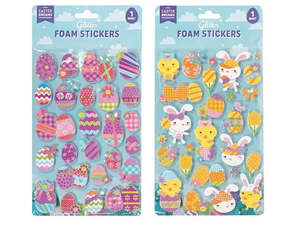 Easter: Easter Foam Sticker w/Glitter