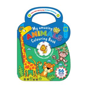 Stickers: Colour+Sticker Book Animals 48+1pg 285mm