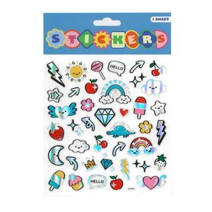 Stickers Smiley Golden Asted 15*17cm