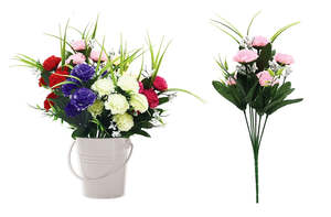 Artificial Plants: Flower Carnation Bunch 7-Head
