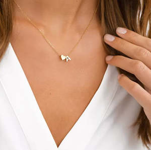 Initial Necklaces: Love Letter Necklace - Gold or Silver