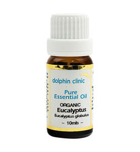 Organic Certified Pure Essential Oils: Eucalyptus Certified Organic Essential Oil 10ml
