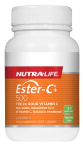 Clearance Sale 1: Nutralife Ester C 500mg Lemon Lime 120 Chewable Tablets