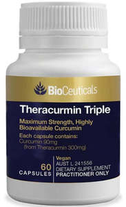 Bioceuticals: Bioceuticals Theracurmin Triple, High dose, Highly Bioavailable Curcumin 60 Caps