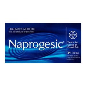 Bayer: Naprogesic Tablets 275mg 24