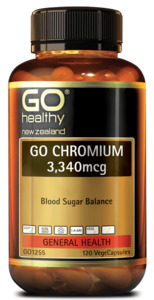 Diabetes Monitoring: Go Healthy Go Chromium 3,340mcg 120 caps