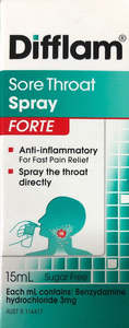 Difflam Throat Spray FORTE 15ML - Fast Relief for Sore Throat