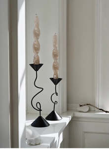 Decor Vases: BROSTE Candleholder Selma Short - Black