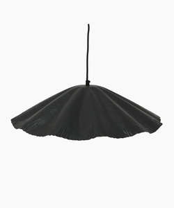 Crimped Pendant Black/Gold Large