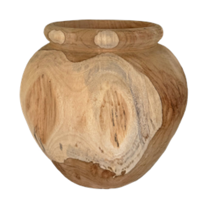 Organic Teak Pot Natural