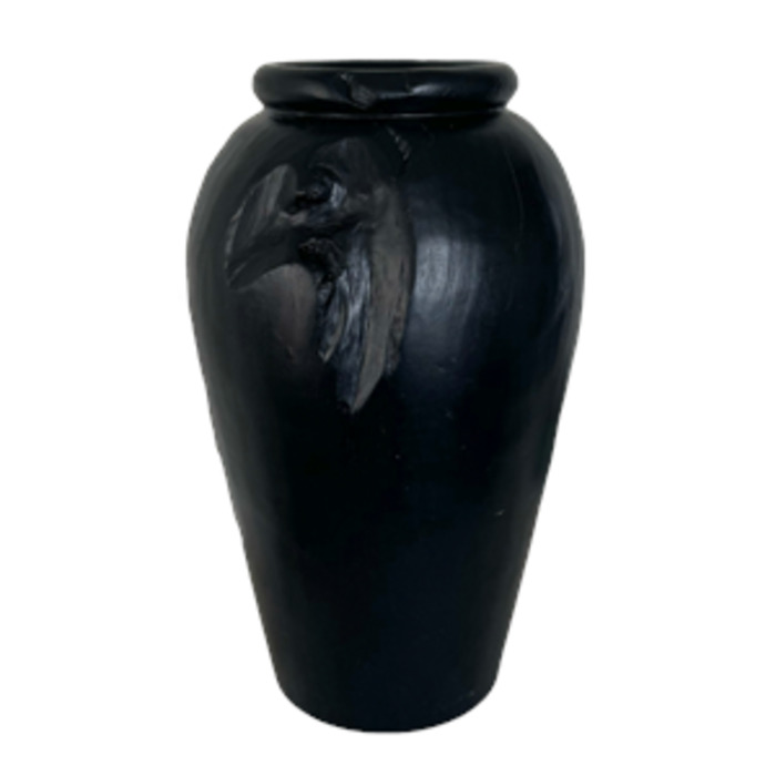 Decor Vases: Organic Teak Vase 40cm Black
