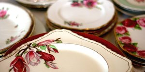 Vintage Bone Chine Cake Plate - Dooley Street Styling