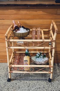 For Hire: Cane and Glass Trolley - Dooley Street Styling
