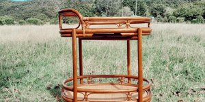 Cane Oval Trolley - Dooley Street Styling