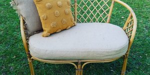 Small Two Seater Cane Couch - Dooley Street Styling