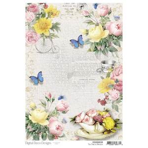 Decoupage: A4 Rice Paper - DDD - Tea Time At Brunch