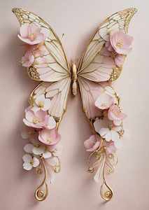 Mint Large Decoupage Papers: Pink Butterfly Decoupage Paper