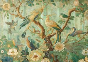 Mint Large Decoupage Papers: Green Tapestry Decoupage Paper