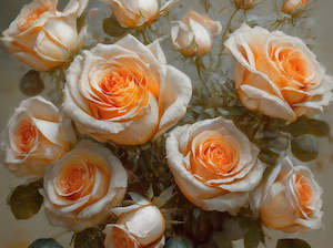 Mint Large Decoupage Papers: Roses on High Decoupage Paper - AVAILABLE FOR PRE-ORDER