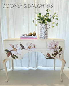 Painted Furniture: Peony & Magnolia Dresser