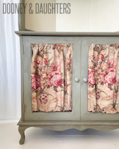 Painted Furniture: Rustic Rubbed Sage Hutch