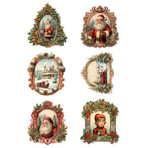 Christmas Decoupage Papers: Christmas Transfer - Christmas Frames - AVAILABLE FOR PRE-ORDER