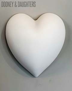 Unglazed Ceramics: Undecorated Ceramic Heart Large
