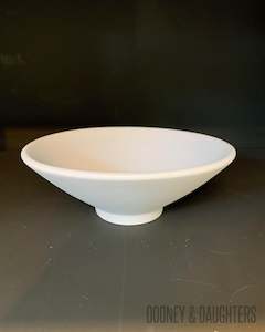 Undecorated Ceramic Footed Bowl