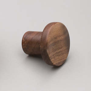Knobs And Handles: Wooden Circum Knob - Walnut Lacquered
