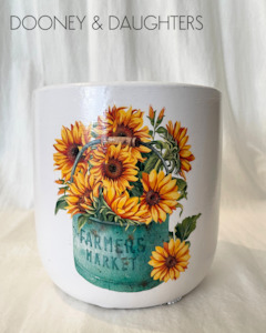 Large Pot - Sunflower Bucket