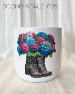 Large Pot - Hydrangea Boots